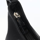 Salvatore Ferragamo Shoulder Bag Canvas Black Silver Auth BA5743-10