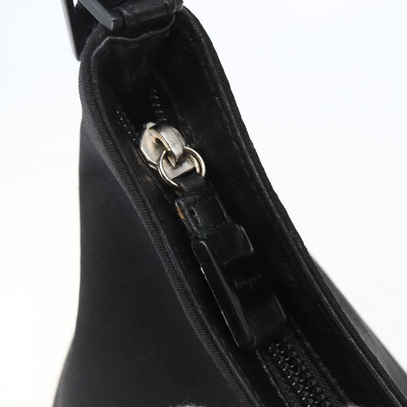 Salvatore Ferragamo Shoulder Bag Canvas Black Silver Auth BA5743