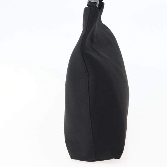 Salvatore Ferragamo Shoulder Bag Canvas Black Silver Auth BA5743