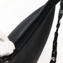 Salvatore Ferragamo Shoulder Bag Canvas Black Silver Auth BA5743-6