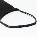 Salvatore Ferragamo Shoulder Bag Canvas Black Silver Auth BA5743-7