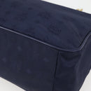 MCM Vicetos Logogram Tote Bag Canvas Navy Gold Auth BA5744-9