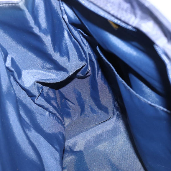 MCM Vicetos Logogram Tote Bag Canvas Navy Gold Auth BA5744