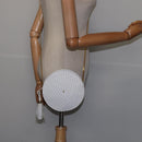 BALLY Chain Shoulder Bag Leather White Gold Auth BA5745-20