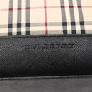 BURBERRY Nova Check Tote Bag Canvas Leather Beige Silver Auth BA5747-18