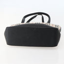 BURBERRY Nova Check Tote Bag Canvas Leather Beige Silver Auth BA5747-5