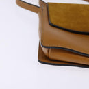 Chloe Fay Shoulder Bag Suede Leather Beige Gold Auth BA5749-9