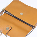 Chloe Fay Shoulder Bag Suede Leather Beige Gold Auth BA5749-10