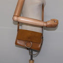 Chloe Fay Shoulder Bag Suede Leather Beige Gold Auth BA5749-24