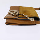 Chloe Fay Shoulder Bag Suede Leather Beige Gold Auth BA5749-4
