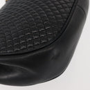 BALLY Chain Shoulder Bag Leather Black Gold Auth BA5751-17