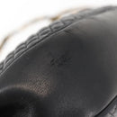 BALLY Chain Shoulder Bag Leather Black Gold Auth BA5751-6