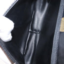 BALLY Chain Shoulder Bag Leather Black Gold Auth BA5751-11