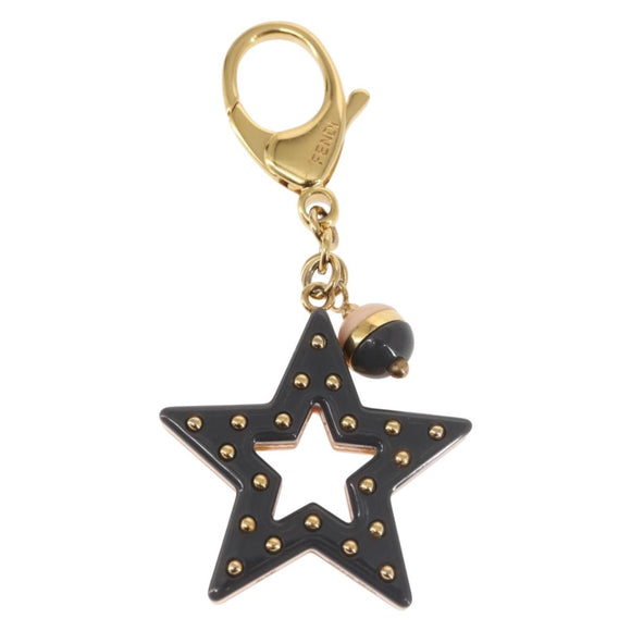 FENDI Star Charm Metal Gold Gray pink Auth BA5755