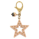 FENDI Star Charm Metal Gold Gray pink Auth BA5755-3