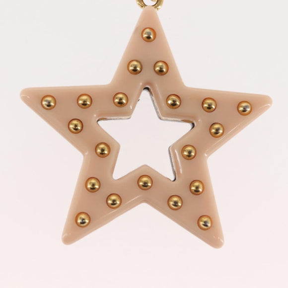 FENDI Star Charm Metal Gold Gray pink Auth BA5755