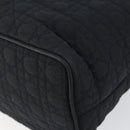 Christian Dior Lady Dior Canage Hand Bag Nylon Black Gold Auth BA5759-12