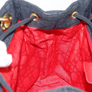 Christian Dior Lady Dior Canage Hand Bag Nylon Black Gold Auth BA5759-18