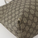 GUCCI GG Supreme Tote Bag PVC Beige Silver 211137 Auth BA5762-14