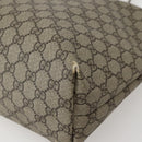 GUCCI GG Supreme Tote Bag PVC Beige Silver 211137 Auth BA5762-15