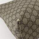 GUCCI GG Supreme Tote Bag PVC Beige Silver 211137 Auth BA5762-16