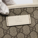 GUCCI GG Supreme Tote Bag PVC Beige Silver 211137 Auth BA5762-17
