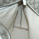 GUCCI GG Supreme Tote Bag PVC Beige Silver 211137 Auth BA5762-20