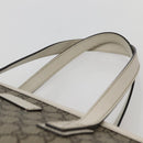 GUCCI GG Supreme Tote Bag PVC Beige Silver 211137 Auth BA5762-8