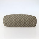 GUCCI GG Supreme Tote Bag PVC Beige Silver 211137 Auth BA5762-5