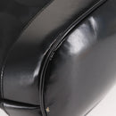 Salvatore Ferragamo Shoulder Bag Nylon Enamel Black Silver Auth BA5766-12