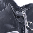 Salvatore Ferragamo Shoulder Bag Nylon Enamel Black Silver Auth BA5766-18