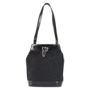 Salvatore Ferragamo Shoulder Bag Nylon Enamel Black Silver Auth BA5766-2