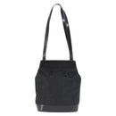 Salvatore Ferragamo Shoulder Bag Nylon Enamel Black Silver Auth BA5766-3