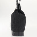 Salvatore Ferragamo Shoulder Bag Nylon Enamel Black Silver Auth BA5766-4