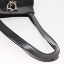 Salvatore Ferragamo Shoulder Bag Nylon Enamel Black Silver Auth BA5766-7