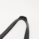 Salvatore Ferragamo Shoulder Bag Nylon Enamel Black Silver Auth BA5766-8