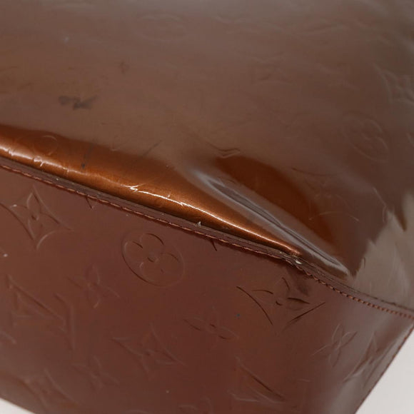 LOUIS VUITTON Monogram Vernis Reade MM Hand Bag Bronze M91143 LV Auth BA5767