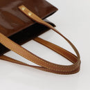 LOUIS VUITTON Monogram Vernis Reade MM Hand Bag Bronze M91143 LV Auth BA5767-7