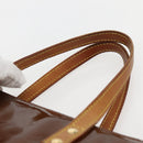 LOUIS VUITTON Monogram Vernis Reade MM Hand Bag Bronze M91143 LV Auth BA5767-8