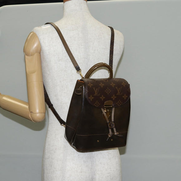 LOUIS VUITTON Monogram Vernis Hot Springs Rucksack Khaki M54389 LV Auth BA5768V
