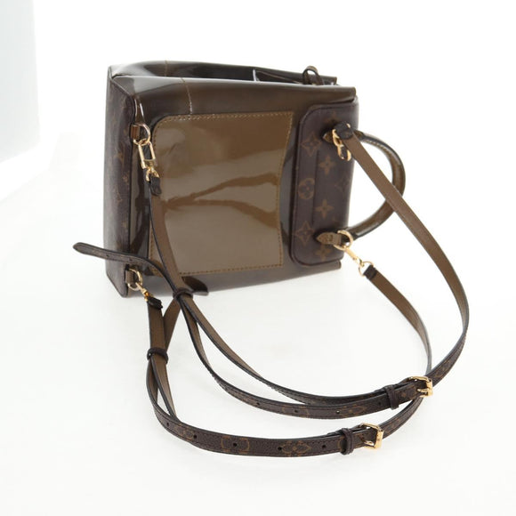 LOUIS VUITTON Monogram Vernis Hot Springs Rucksack Khaki M54389 LV Auth BA5768V