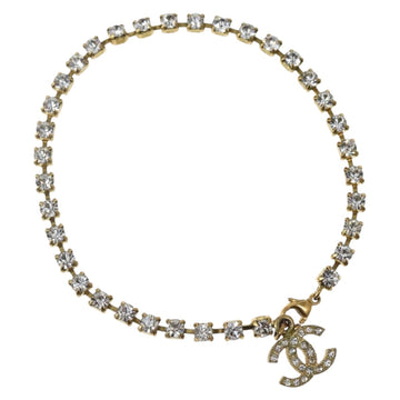 CHANEL Bijoux Anklet Metal Gold CC Auth BA5778V