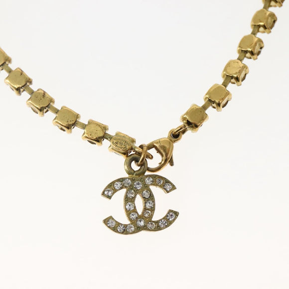 CHANEL Bijoux Anklet Metal Gold CC Auth BA5778V