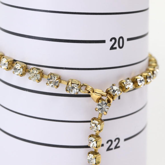 CHANEL Bijoux Anklet Metal Gold CC Auth BA5778V