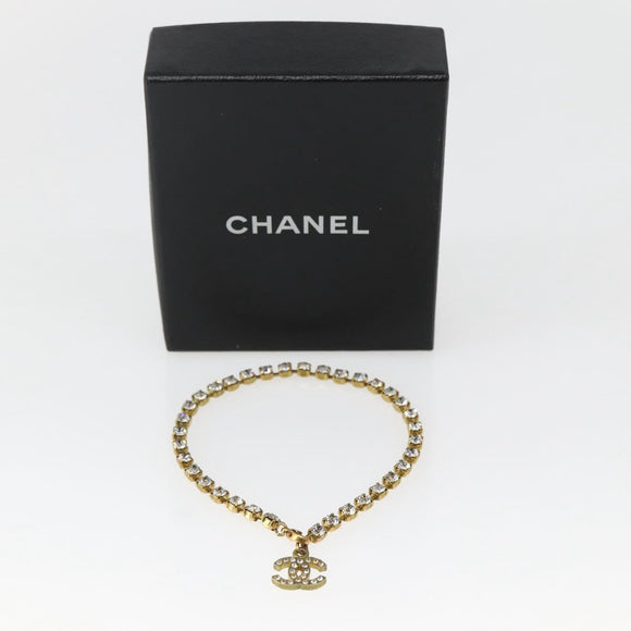 CHANEL Bijoux Anklet Metal Gold CC Auth BA5778V