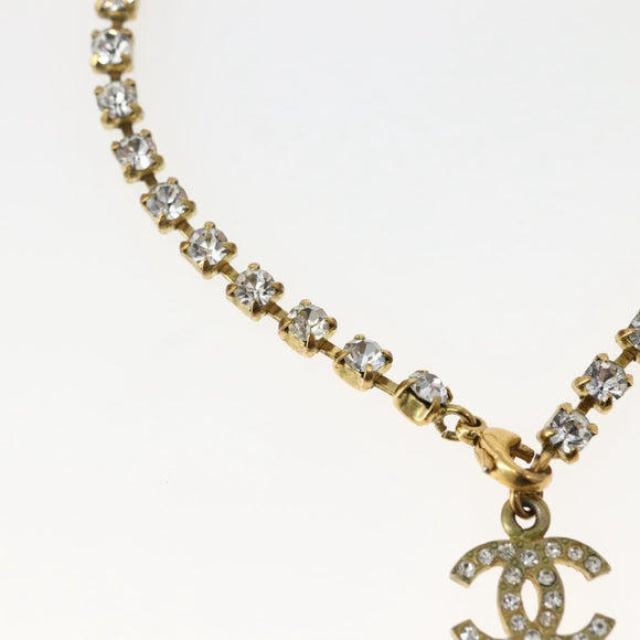CHANEL Bijoux Anklet Metal Gold CC Auth BA5778V