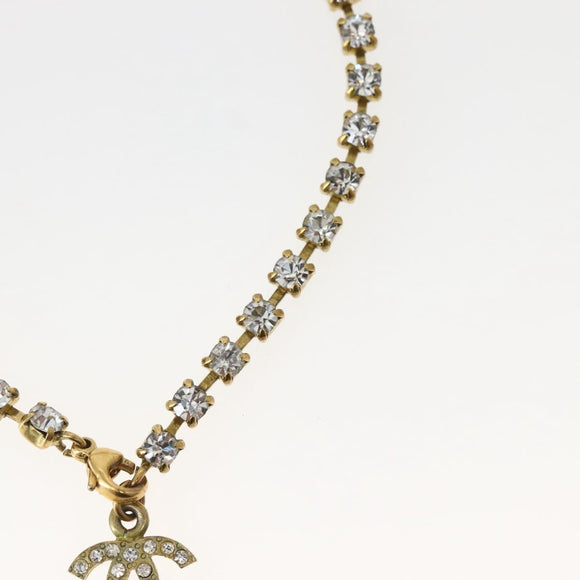 CHANEL Bijoux Anklet Metal Gold CC Auth BA5778V