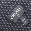 CHANEL Scarf Cashmere Black CC Auth BA5781-10
