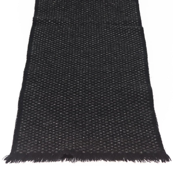 CHANEL Scarf Cashmere Black CC Auth BA5781