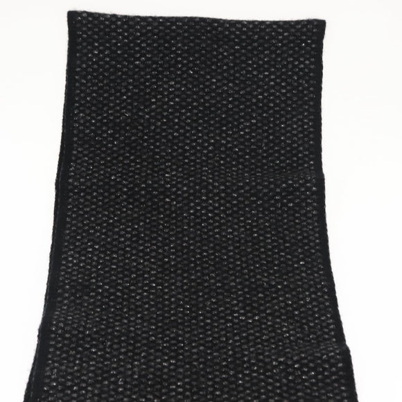 CHANEL Scarf Cashmere Black CC Auth BA5781